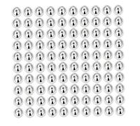 100PCS 925 Sterling Silver Spacer Beads Metal Spacer Beads for DIY Jewelry Making Findings and Other Craft Work 2mm(Silver)