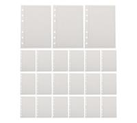100pcs A6 Loose Leaf Grid Planner Refill Paper with 6-Hole Punch | White Paper Sheets, Bleed-resistant Writing Surface, Generous Margins for Home Project Planning