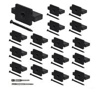 100PCS ABS Deck Fastener Kit for Composite Panel Attachment and For Wood Floor Securing in Above-Ground Outdoor Settings