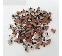 100Pcs AC 250V 3A 2 Position 3Pins SPDT Right Angle Slide Switch