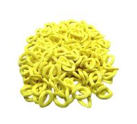 100Pcs Acrylic Plastic Linking Chain Rings 20x28mm Twist Chain Beads Quick Link Connectors for DIY Necklace Phone Bag Chain Jewelry Making Decorative Accessories - Yellow