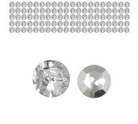 100pcs Acrylic Rhinestone Round Button 15MM 2 Holes Buttons for Clothes Sewing DIY Craft Projects