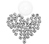 100pcs Acrylic Soccer Ball Beads Round Sport Spacer for Crafts