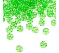 100pcs Acrylic St Patrick’s Four Leaf Clover Ornaments, Mini Green Shamrock Clover Vase Filler Ornaments for Table Centerpieces DIY Crafts Home & Party Decorations Supplies