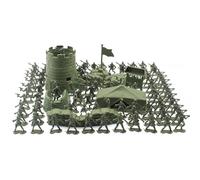 100Pcs Action Character Set - Toy Soldier Figures, Multifunctional Battle Collection | Lightweight Detailed Accessories Kids Imaginative War Game Figure Display Fun