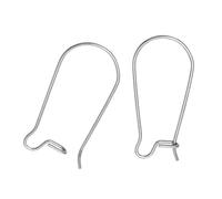 100pcs Adabele 316 Grade Surgical Stainless Steel Hypoallergenic Earring Hooks 25mm Kidney Earwire (Wire ~ 0.8mm/20 Gauge/0.03 Inch) for Earrings Jewelry Making SEF187-25