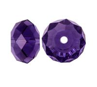100pcs Adabele Austrian 8mm Faceted Loose Rondelle Crystal Beads Purple Velvet Spacer Compatible with 5040 Swarovski Crystals Preciosa SS1R-827