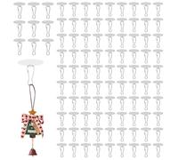 100Pcs Adhesive Ceiling Hooks, No Drill Ceiling Discs for Hanging, Damage Free Hanging Ceiling Hook Self Adhesive,Heavy Duty Ceiling Sticky Hook for Christmas Wedding Birthday Party Balloon Decoration