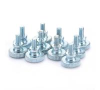 100Pcs Adjustable Step Double Handle High Head Knurled Screw M3, Knurled Head Hand Screw Set with Ten Lengths from M3x6 to M3x30 for Domestic and Commercial Appliance (M3*14（100pcs）)