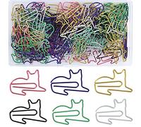 100Pcs Adorable Cat Paper Clips, Assorted Colors Cute Funny Cat Animal Shaped Bookmark Clips for Cat Lovers Party Card Invitation Scrapbooks,Notebook
