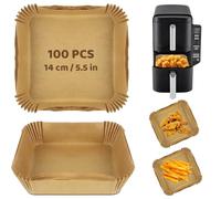 100Pcs Air Fryer Parchment Paper Liners for Ninja Air Fryer Double Stack Sl300UK, Paper Air Fryer Liners for Ninja Air Fryer 7.6l Dual, Airfryer Liners Disposable for Ninja Double Stack Accessories