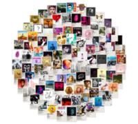 100Pcs Album Cover Stickers for Adults - Music, Rapper and Band Sticker Pack, Water Bottle Laptop Stickers for Teens
