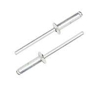 100pcs Aluminium Alloy Dome Head Blind Pop Rivet Large Flange Peel Back Rivets 3mm x 13mm Aluminium Body Pop Rivets for Tinplate Metal Fastening and Plastic Sheets.