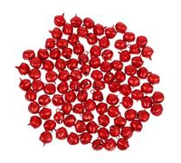 100pcs Aluminium Christmas Jingle Bells for DIY Crafts, Red