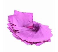 100pcs Aluminium Foil Wrappers 3"x3" Square Chocolate Candy Wrappers Sweets Lolly Paper Tin Foil Wrapping Papers Packaging Decoration Party Wedding Birthday Christmas Accessories (Rose)