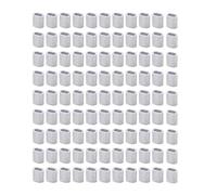 100pcs Aluminum Crimping Loop Sleeve, Wire Rope Ferrule Sleeves Clips for Cable Fixing and Fishing Crimp Sleeve (1mm/0.04in Elliptical)