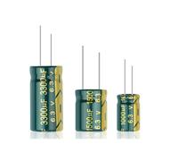 100Pcs Aluminum Electrolytic Capacitor High Frequency Low 6.3V1000UF 6.3V1500UF 6.3V3300UF Low Resistance(6.3V1000UF 8x12)