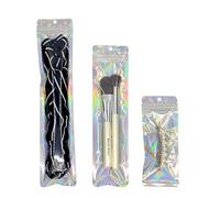 100Pcs Aluminum Foil Bags Matte Translucent Clear Front Plastic Ziplock Bags with Hang Hole Tear Notch Zipper Pouch Saver Bag Short Term Food Storage Packaging 2.3x11in (6x28cm)