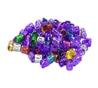 100pcs Aluminum Hair Extension Rings For Braids Dreadlocks Practical Hair Styling Accessories For Parties Cosplay Vibrant Color Extension Clips