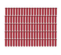 100Pcs Aluminum Shift Cable End for Bikes, Essential Tips for Gear Line Repairs (Red)