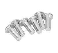 100pcs Aluminum Solid Rivets Kit Flat Head Blind Rivets M2.5 M4x12 GB867 Standard Multi-Size Assortment for Metal Automotive & DIY Projects