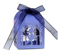 100pcs Angel Dancing Pearl Paper Hollow Cut Favor Gift Candy Box Storage With Ribbon Decoration Baby Shower Wedding Party Supplies Small Chocolate Gift Box