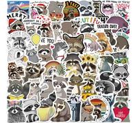 100Pcs Animal Stickers for Kindle, Cartoon Graffiti Raccoon Stickers Aesthetic, Vinyl Waterproof Cute Sticker for Water Bottle Laptop Skateboard Luggage Car Bike Scrapbook Computer Notebook