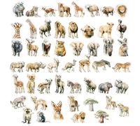 100pcs Animal Stickers, Realistic Wild Animal Stickers Waterproof Jungle Animal Decals Zoo Cute Safari Stickers for Kids Children Water Bottles Laptops Skateboards Scrapbooks Party Favors