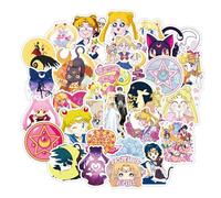 100Pcs Anime Cartoon Stickers for Laptop Water Bottle Bike Motorcycle Car Bumper Skateboard Planner Notebook Luggage Guitar, Cute Tsukino Usagi Decal Pack