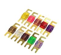 100PCS ANL Gold Plated Stud Car Fuses Mini Stereo Audio AFS Fuse 20A 30A 40A 50A 60A 70A 80A 100A 125A 150A 175A 200A(30a)