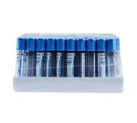 100pcs Anticoagulant Blood Coagulation Sodium Citrate Plastic Tube Sterile Negative Pressure Vacuum Blue Cap 10ML