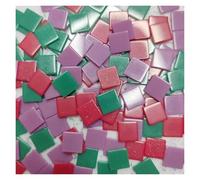 100pcs(Approx. 25g/0.88oz) 1cm/0.39in Square Resin Mosaic Tiles 0.2cm/0.08in Thickness DIY Colorful Crafts Materials for DIY Art Craft Decoration(Color 4)
