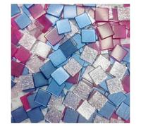 100pcs(Approx. 25g/0.88oz) 1cm/0.39in Square Resin Mosaic Tiles 0.2cm/0.08in Thickness DIY Colorful Crafts Materials for DIY Art Craft Decoration(Color 6)
