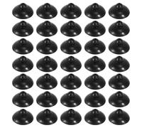 100pcs Aquarium Pump Suction Cups Plastic Cable Management Holders | Black round Low-profile Design, Secures Wires and Co2 Tubing, Replacement Accessories for Display Aquariums