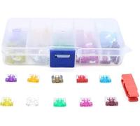 100Pcs Assorted Car Truck Mini Low Profile Fuse Micro Blade Fuse Set Kit Micro Mini CAR Insurance Film Protected circuits