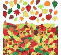 100pcs Autumn Foam Stickers for Kids Crafts, Autumn Leaves Stickers Glitter Orange Red Green Self Adhesive EVA Foam Sticker Kids Autumn Crafting Supplies Party Favors Bag Fillers School Education Toys
