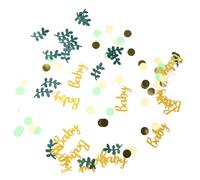 100pcs Baby Shower Confetti Gold Dount Ivory Sage Green Table Scatter Confettis Boy or Girls Birthday Party Wedding Baby Gender Reveal Theme Decoration Confetti