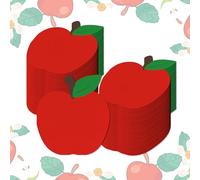 100Pcs Back to School Paper Napkins Red Apples Shaped Party Napkins Red Apples Pattern Decor for First Day of School Party, Classroom Celebrations, Teacher Appreciation Events, Kids' Lunch Tables