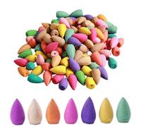 100Pcs Backflow Incense Cones,Incense Cones for Incense Holder & Incense Burner, Simply Scented for Incense Waterfall Burner, for Relaxation, Meditation, Spa and Salon, Stress Relief