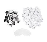 100Pcs Badge Back Cover Set, Tinplate and Plastic DIY Badge Tool, Rust - Resistant Blank Button Craft Supplies with Film for Christmas Birthday Gifts, Backpacks Jackets (58MM Badges 100 Sets)