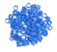 100PCS/Bag 8MM 001-100 Numbered Plastic Letter Pigeon Bird Leg Bands Rings, Bird Chicks Parrot Clip Rings Band (Deep Blue)