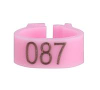 100PCS/Bag 8MM Plastic Pigeon Bands Rings, 001-100 Numbered Plastic Pigeon Bird Leg Bands Rings with Number(Pink)