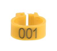 100PCS/Bag 8MM Plastic Pigeon Bands Rings, 001-100 Numbered Plastic Pigeon Bird Leg Bands Rings with Number(Yellow)