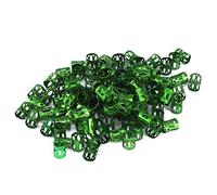 100PCS/Bag Adjustable Dreadlocks Hair Braid Beads Rings, Rings Cuff Styling Decoration Tools, Hair Decoration Accessories, 7 Colors (Green)