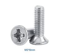 100pcs Bag Flat Head Stainless Steel SS304 Machine