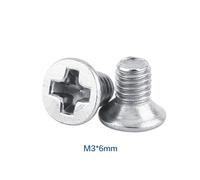 100pcs Bag Flat Head Stainless Steel SS304 Machine