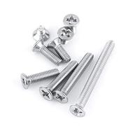 100Pcs/Bag M3 Machine Screws,9Types M3 Flat Head Stainless Steel SS304 Machine Countersunk Screw Bolt Fastener(6mm)