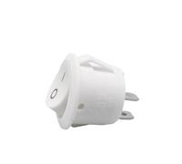 100pcs/bag White Round Type Switchs ON-OFF SPST 2 Position Circle Boat Rocker Switch Become warped board power switch