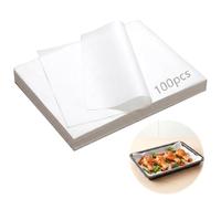 100Pcs Baking Parchment Sheets Greaseproof Paper Sheets Parchment Paper for Baking for Oven Air Fryer Baking Cooking Grilling Steaming Home Commercial 8x12 Inch (White)