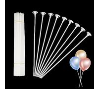 100PCS Balloon Holder, Plastic Balloon Holder, DIY Craft Decoration Accessories for Party, Party, Wedding, Birthday, Indoor Garden Decoration (White)